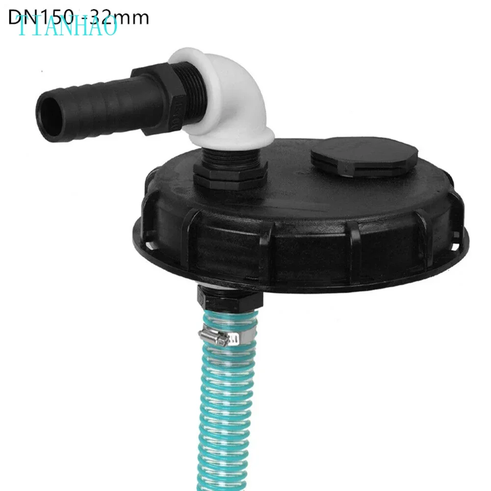 درج IBC غطاء DN150 لخزانات المياه ومياه الأمطار سطل IBC طن غطاء دلو إمدادات تخزين المياه في الحديقة