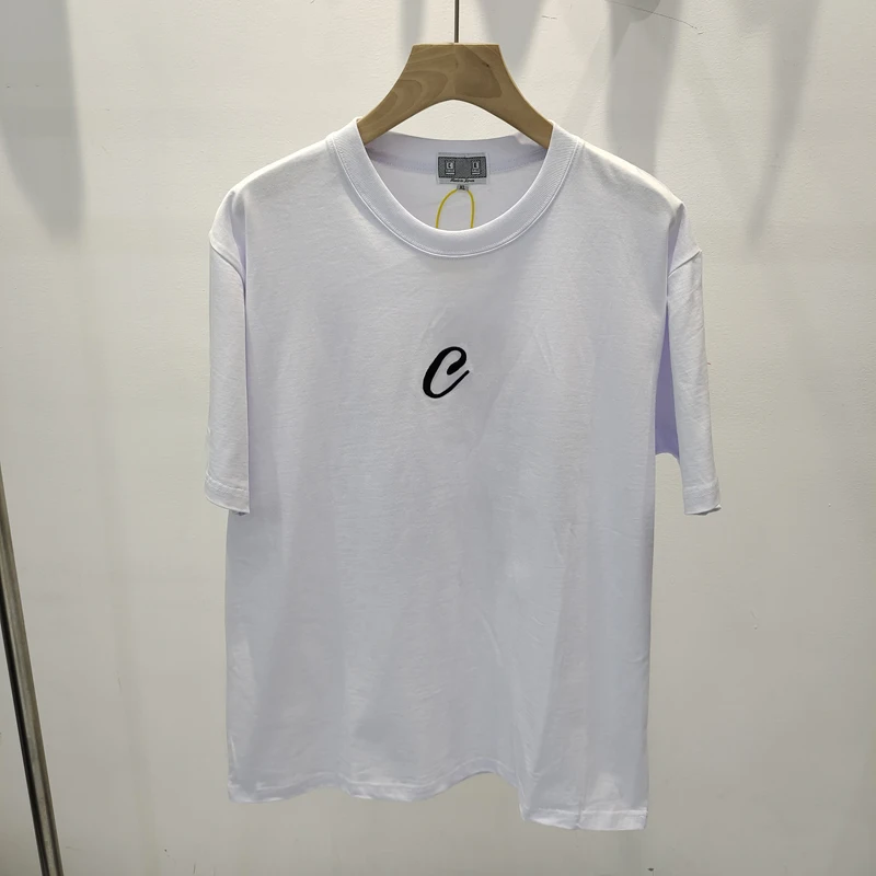 Real Photo CAVEMPT T-shirts High Quality Embroidered Letter Logo Breathable Cotton Short Sleeve Men Women Tops Streetoutfit