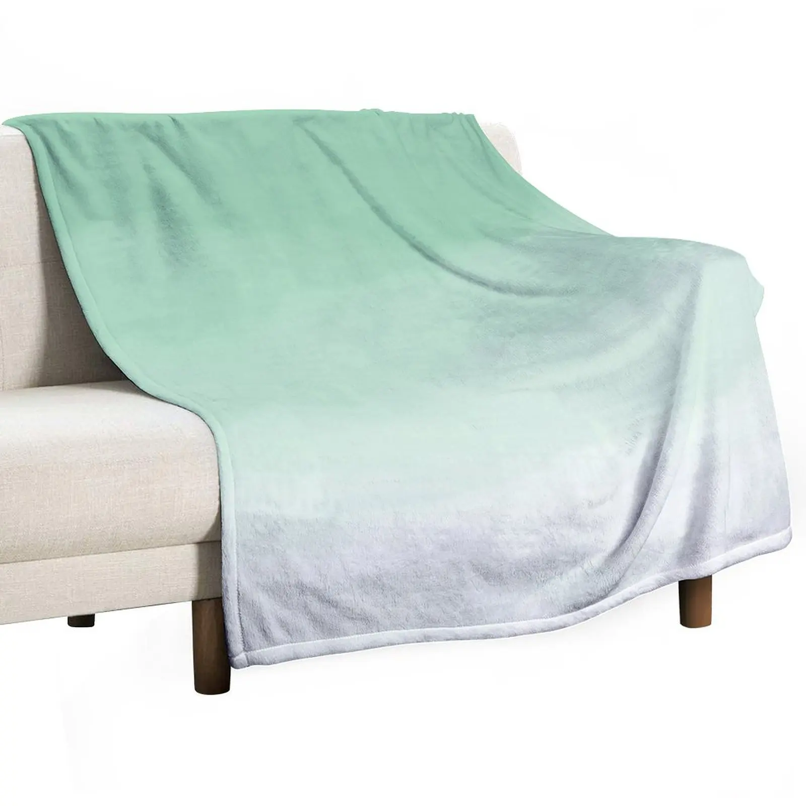 

Seafoam Green Watercolor Ombre (seafoam green/white) Throw Blanket Bed covers Thermal Blankets For Sofas Flannels Blankets