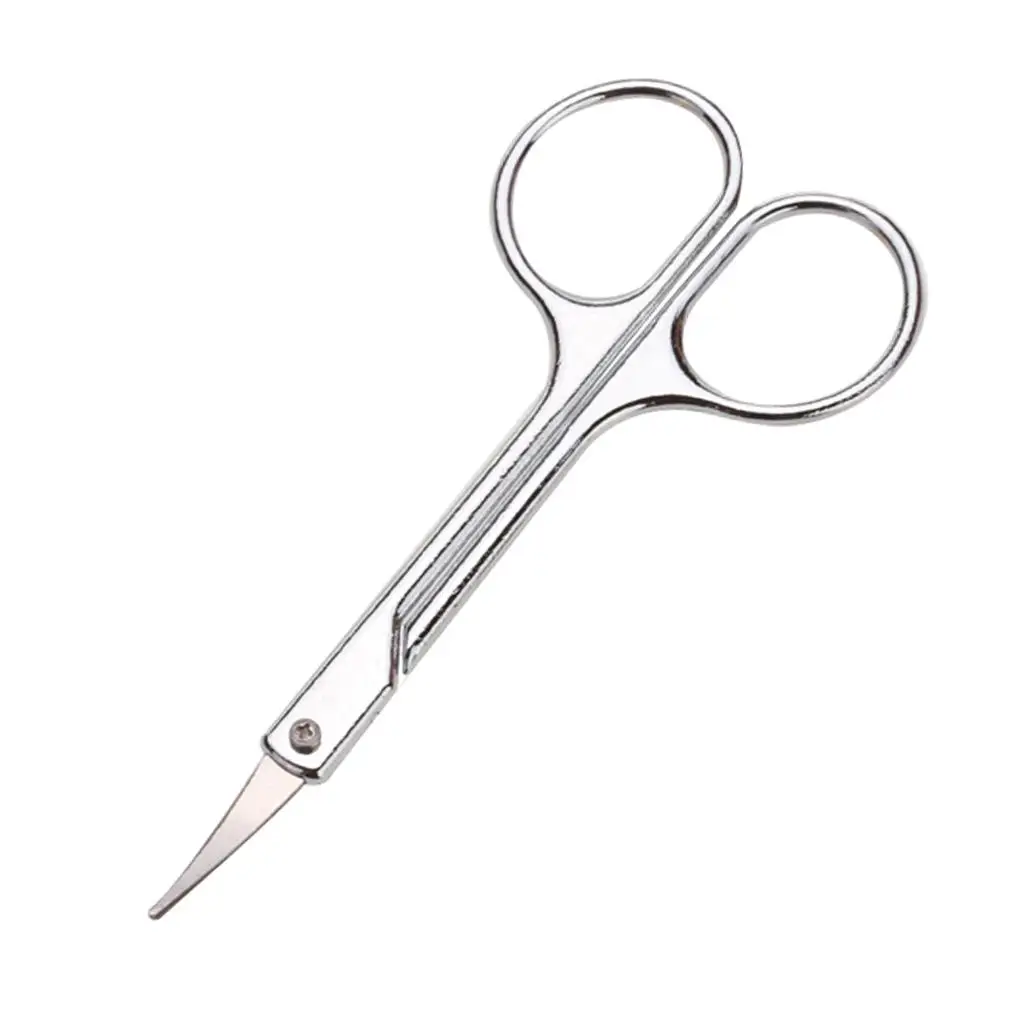 Gebogene Nagelhautschere mit Gummihülse, Augenbrauenschneider aus Edelstahl, professionelle Haarschere zum Trimmen von Hangnail