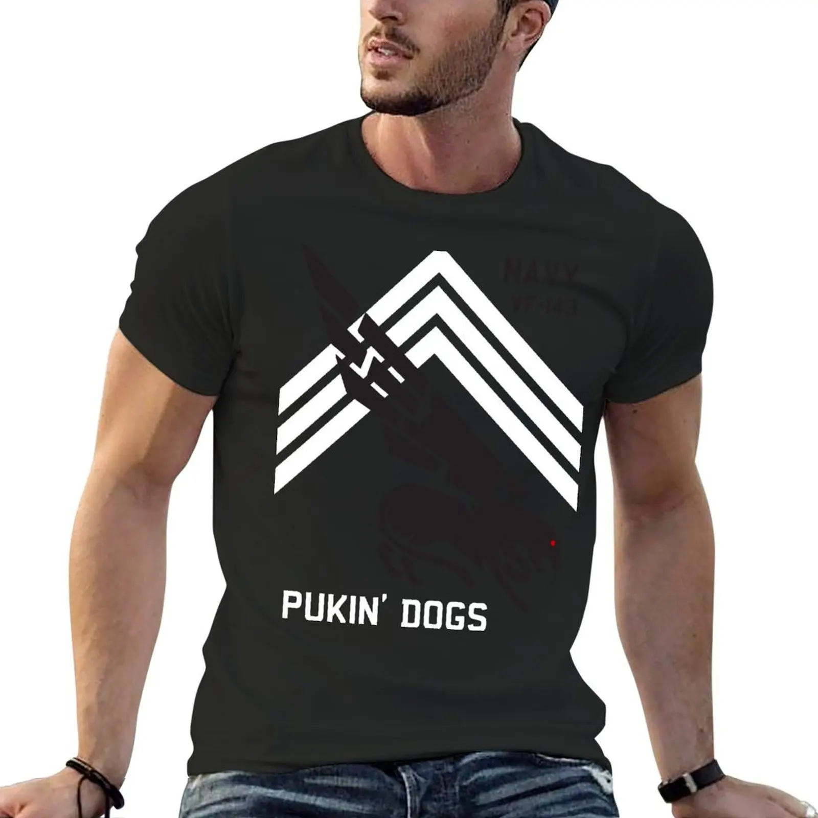 VF-143 Pukin Dogs Sans Reproache T-Shirt quick-drying aesthetic clothes men clothings