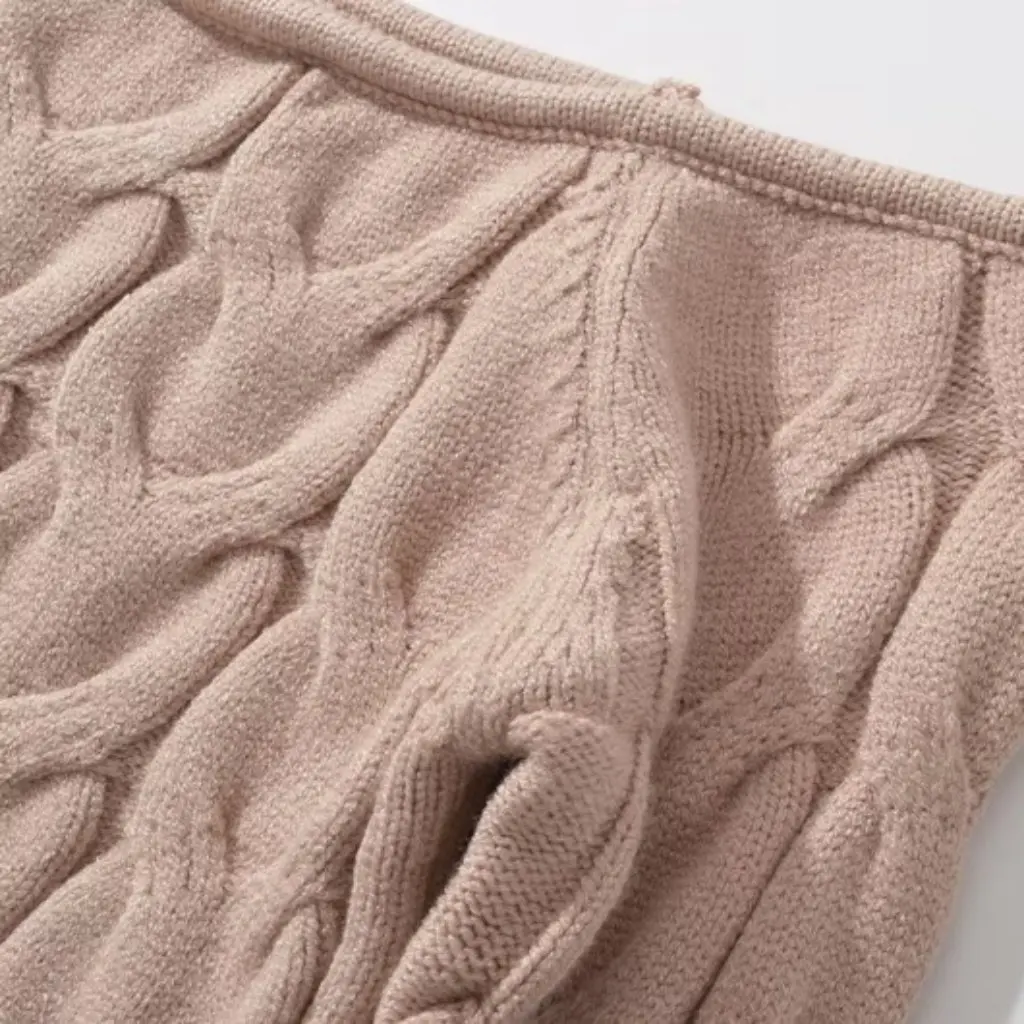 

Women's Off-Shoulder Twist Woven Sweater Short Tight Bottoming Shirt Sexy Design Autumn Fashion Top