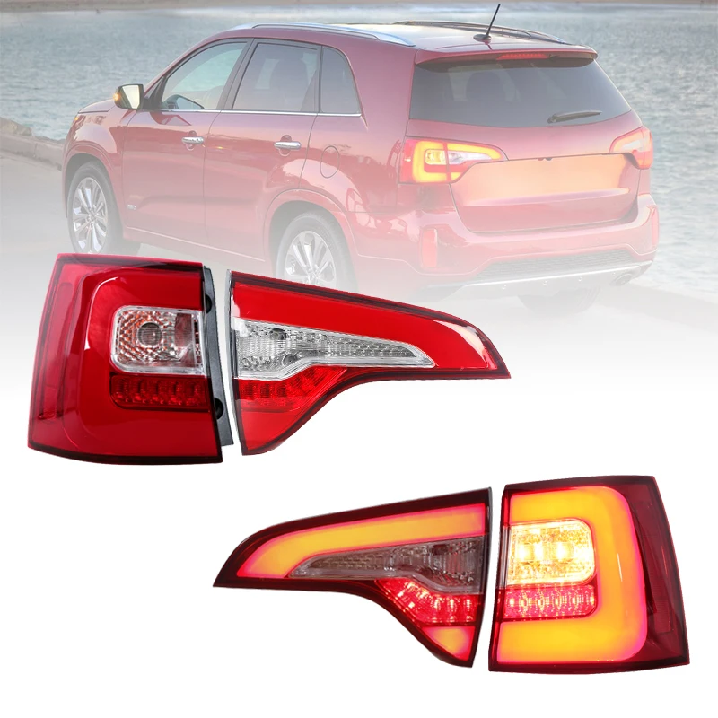 Car Rear Side Tail Light For Kia Sorento 2013 2014 2015 Inner Outer Brake Light Taillight LED Stop Rear Tail Reverse Lamp