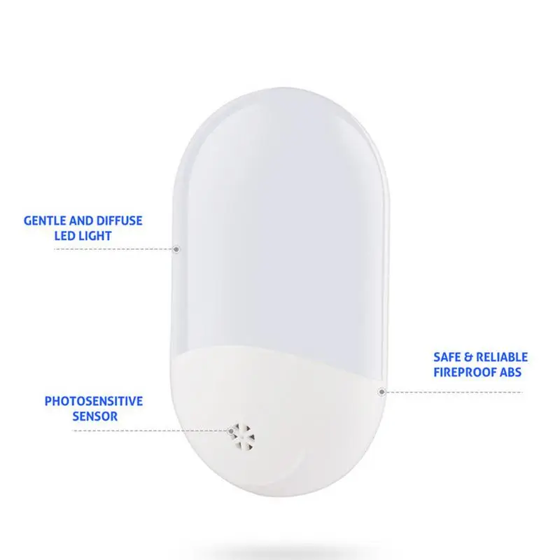 LED 야간 조명 플러그 인 스마트 센서 포함 야간 조명 램프, 밝기 조절 가능 주변 조명