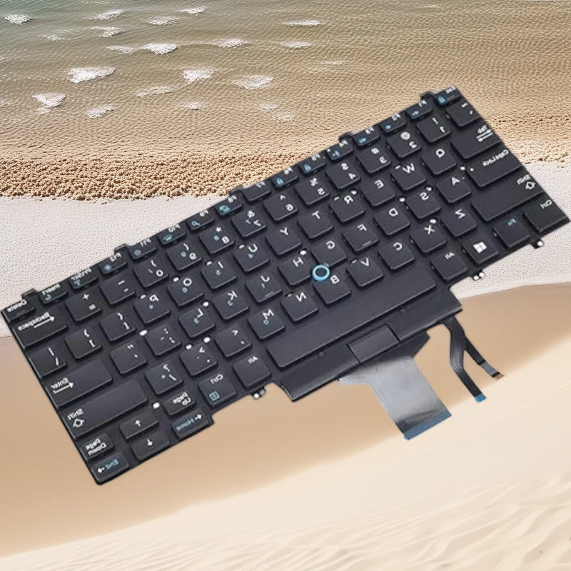 Teclado Dell com Touchpad Substituição Laptop E5450 E5470 E7450 E7470 5480 5490 5491 7480 749 Retroiluminado Latitude Poin Abnt Azerty