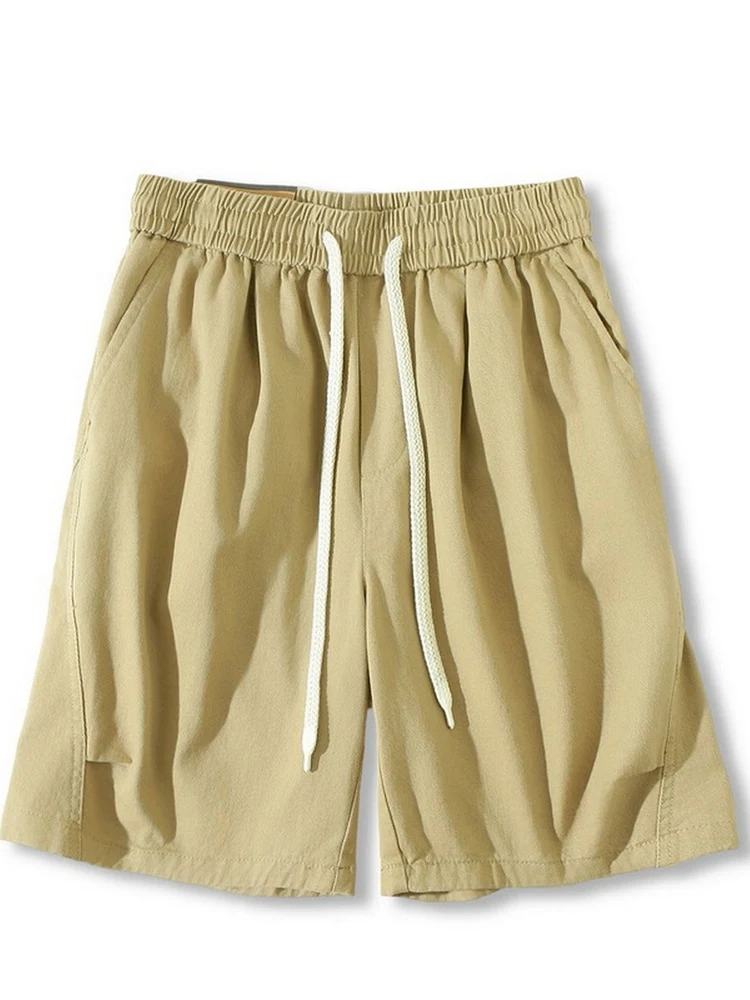 

Summer New Faionable American Heavyweight Cotton Breathable Casual Loose Straight Leg Men's orts Comfortable Five-Quarter...