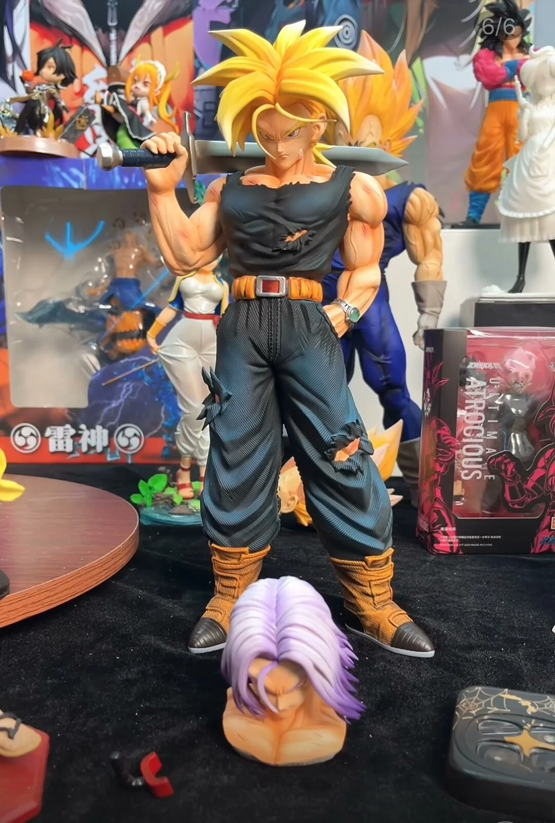 لعبة دراغون بول Jj تمثال أنيمي زخرفة مكتب زخرفة السيف لحام جذوع برأسين النحت GK الشكل لعبة هدية لهواة الجمع