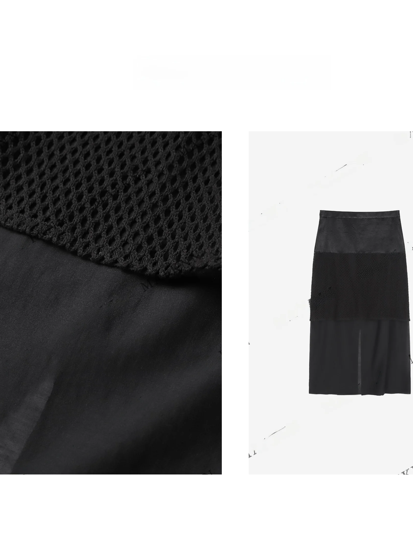 

Spring Season Pure Color Versatile f Skirt Slimming Splice Design Straight Cut Midi Skirt for Women mid Waist Fit