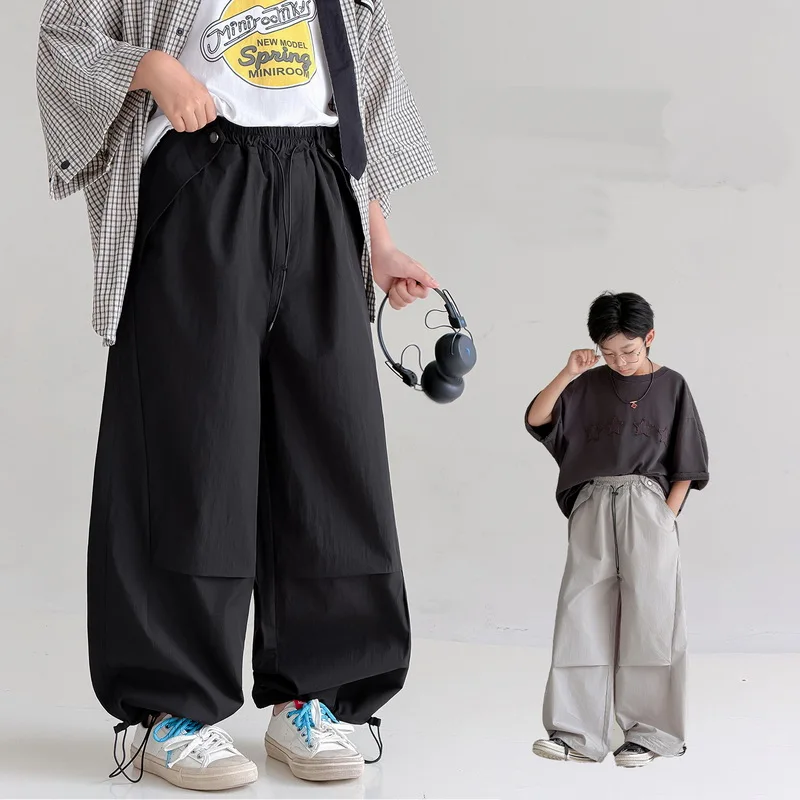 Kids New Design Summer Trackpants for Boy Straight Fit Running Pants Breathable Quick Drying Sweatpants Child Sports Trousers