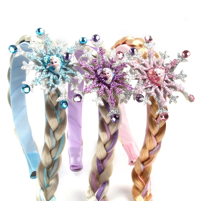 Disney Frozen Children\'s Hair Accessories Bow Headbands Little Girl Princess Elsa Cartoon Photo Decoration Headwear