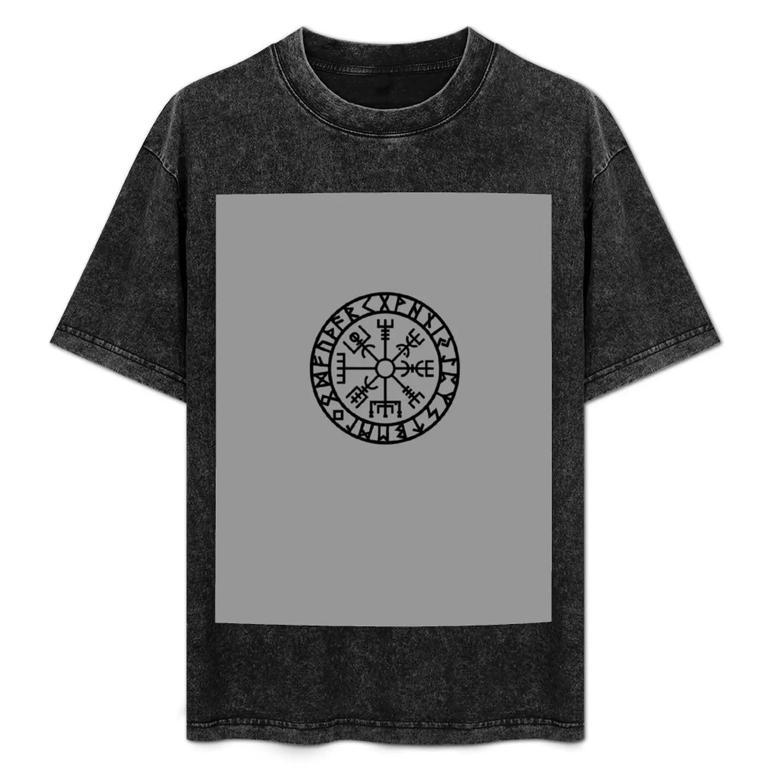 

Vegvisir - Futhark - Runes - Navigator Vikings T-Shirt Comfortable Work Wear Tee