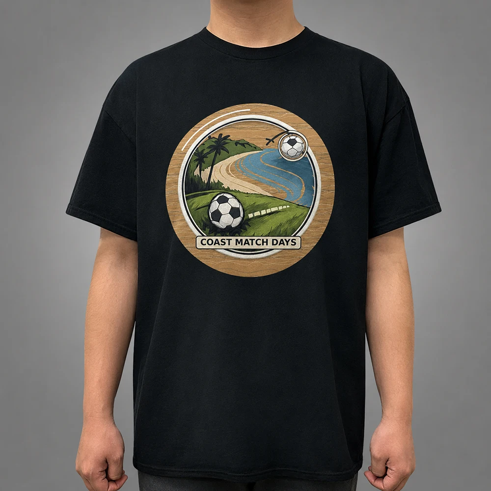 Soccer Fan Graphic T Shirt Vintage Cotton Unisex Coastal Circular Map Print Tee Gift Match Day Casual Short Sleeve Top Men Women — купить у AliExpress WW