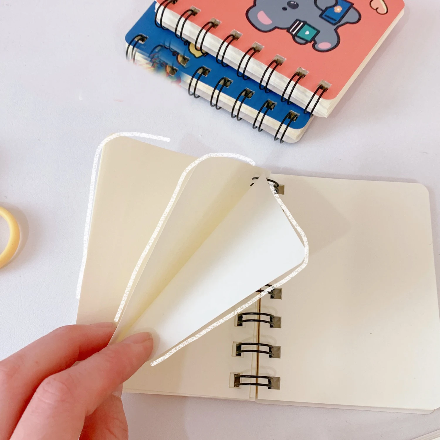 80 Page A7 Cute Cartoon Anime Mini Coil Notebook Small Notepad Protable Pocket Note Book Kawaii Diary Journal Student Supply
