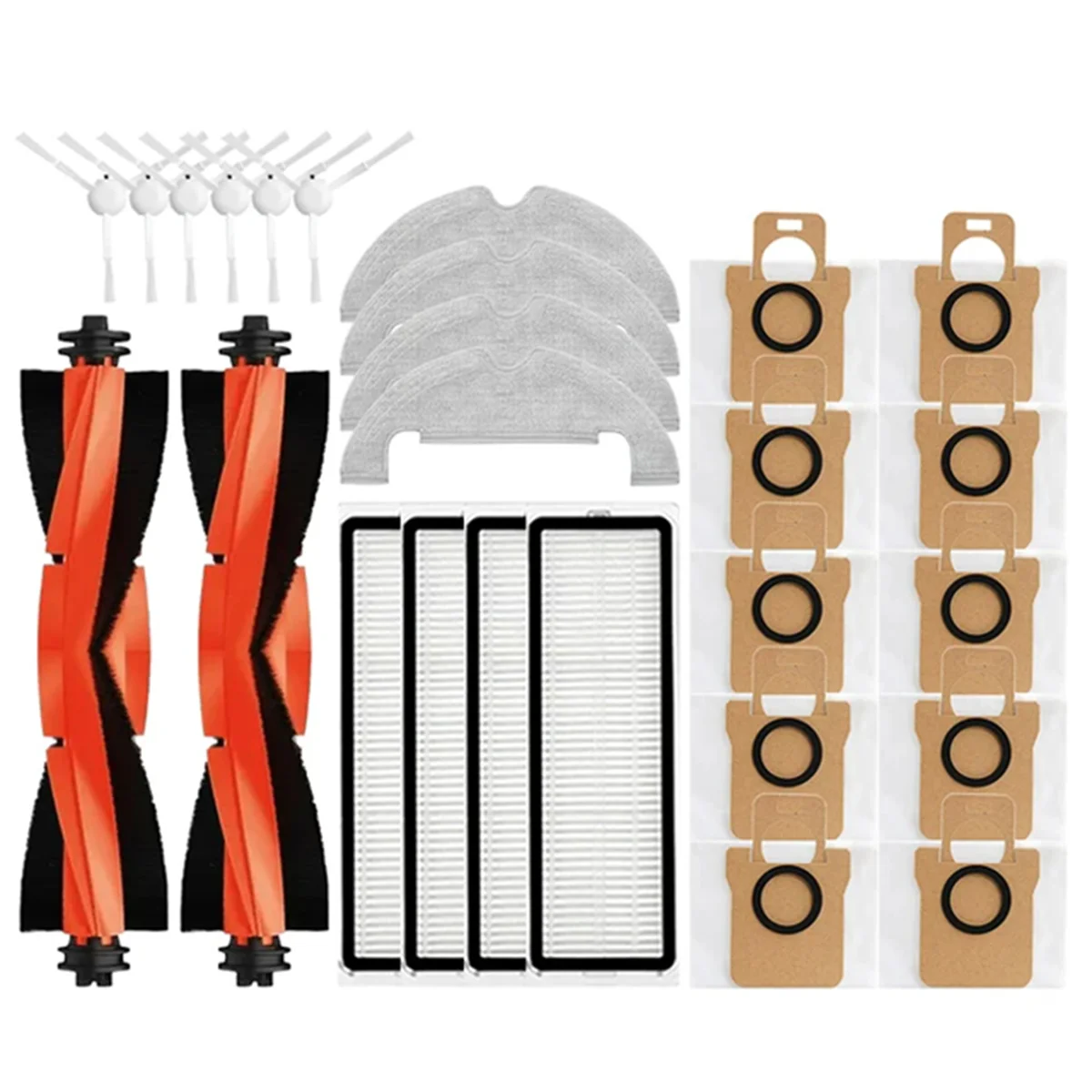 FZFZ 로봇 진공 X10 로봇 진공 청소기 부품 메인 사이드 브러시 Hepa 필터 걸레 천 먼지 봉투 액세서리