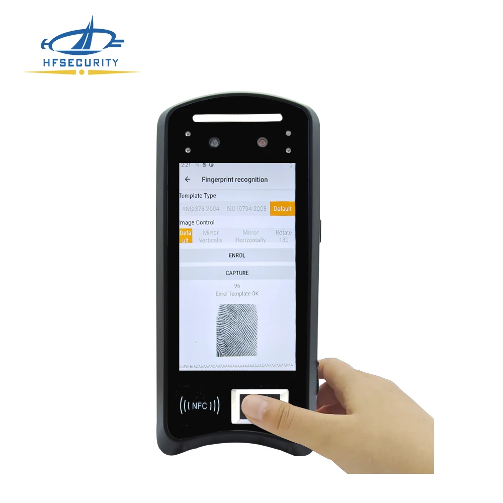 HFSecurity X05 AI Face Recognition Camera Biometric NFC Fingerprint Security Time Attendance System FCC CE Certificate