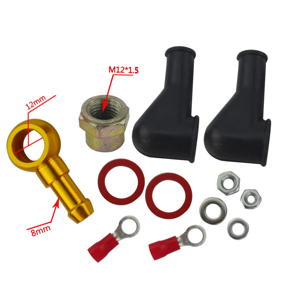 WLR RACING - 044 FUEL PUMP BANJO FITTING KIT HOSE ADAPTOR UNION 8MM OUTLET TAIL WLR-FK046