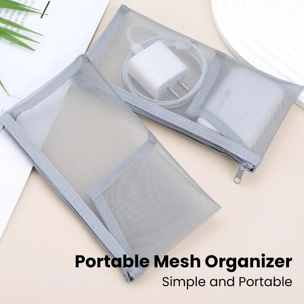 Прозрачный пенал, сетчатый пенал на молнии, сетчатые сумки, набор кистей для макияжа, канцелярские принадлежности, организация дома, офиса, путешествий