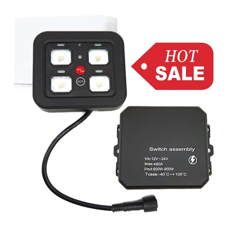

Intelligent Library DC 12V RGB 8 Gang Switch Panel With App Control Momentary Circuit Control Relay System Box For Car Marine Of