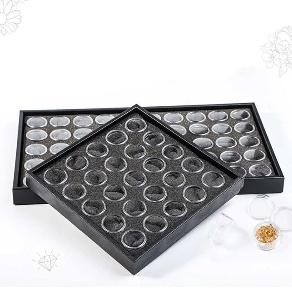 1Pcs 25-Compartment Manicure Storage Case Sturdy Lightweight Jewelry Organizer for Earrings Necklaces Pendants Glitter Nail