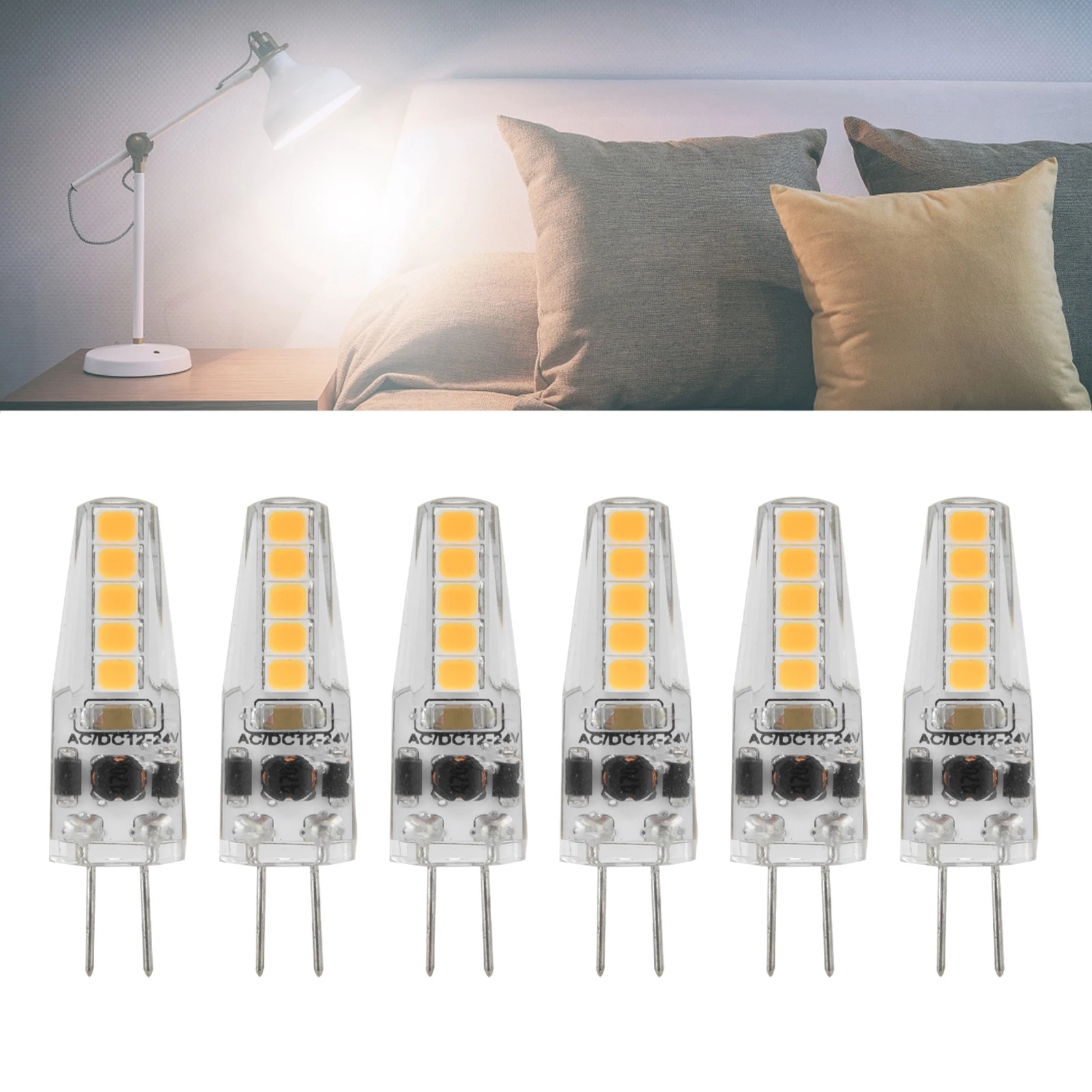 

10pcs G4 LED Bulbs 2W Bi Pin Base Dimmable Bulbs for Chandelier Ceiling Lamp Table Lamp 2700K AC 12‑24V G4 Bulbs G4 LED Bulbs