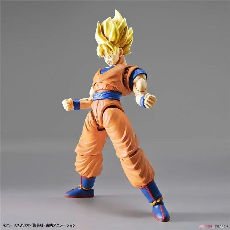 In Stock Bandai Dragon Ball Super Saiyan Goku Figure-Rise Standard Anime Action Figure Assembly Model Doll Toy Kids Hoilday Gift