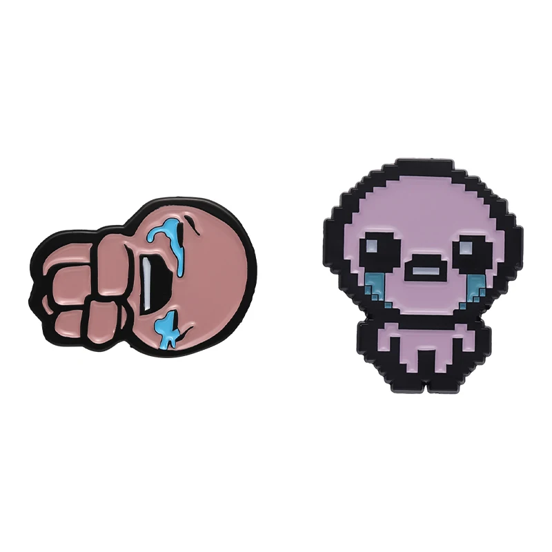 The Binding of Isaac Cry Enamel Pin Pixel Brooch Game Metal Badge Lapel Backpack Custom Gift Friends Jewelry Wholesale