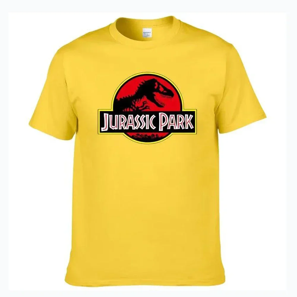 Men\'s Jurassic Park  Graphic T-Shirt Printed Cotton Shirt Casual Funny Summer Short Sleeves Men Clothing Oversized T Shirt