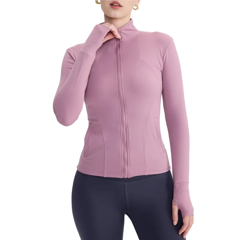 Women's Cardigan Sporty Zip Up With Pockets Workout Casual Fashion Elegant Trendy Lightweight Soft Comfortable