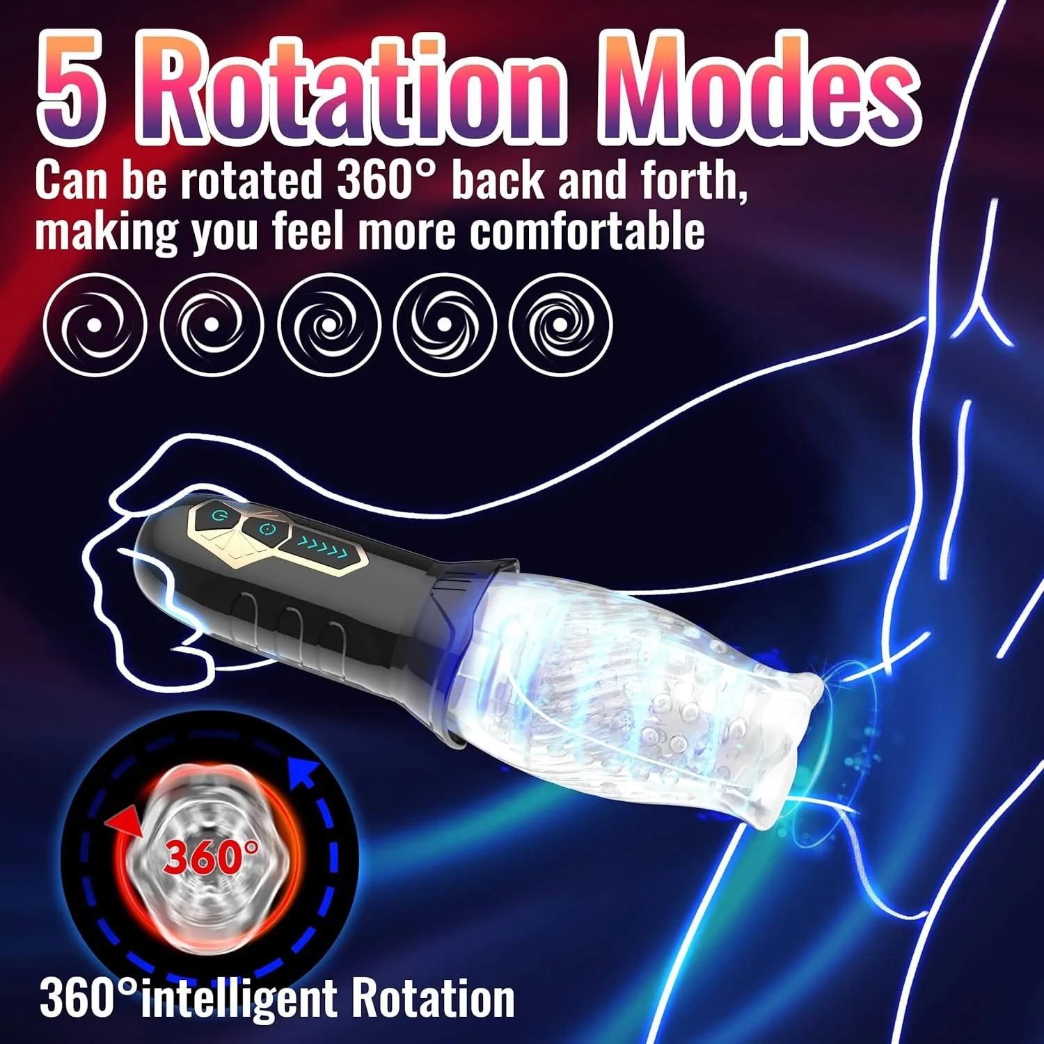 Masturbator Cup Automatic Male Rotation Silicone Vagina Vibrator Masturbation Erotic Sex Toy Men Mastubator Blowjobs Machine 18+