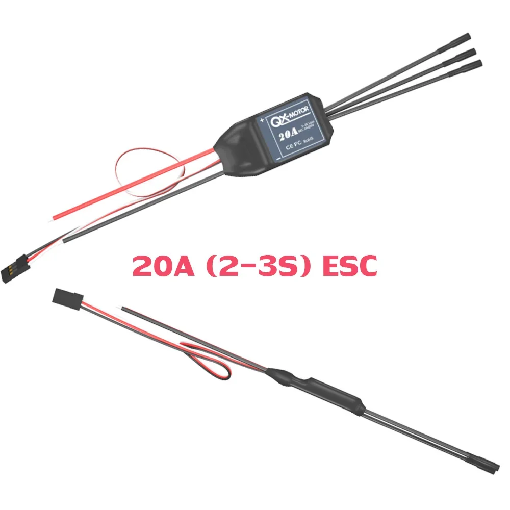 QX-Motor QA2205 1400KV 1800KV Series มอเตอร์แบบไม่มีแปรง 20A ESC สําหรับ F3P RC เครื่องบินปีกคงที่