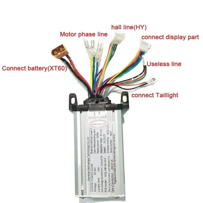 350W 36V 15A Original Kechuangqi APP Plus FOSTON X-Play DIGMA Scooter Controller Bluetooth Hoverboard XT60 Max Speed 30 Km/h