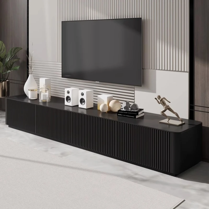 

Nordic Black Painted Standing Floor TV Cabinet Small Apartments Modern Simple Household Monitor Stand Living Room Furniture
