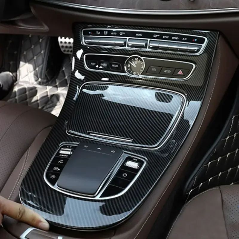 Autocollant de couverture de panneau de changement de vitesse ABS, pour Mercedes Benz classe E W213 S213 A238 C238 2019 2020 2021
