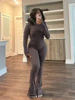 Streetwear Casual Tracksuit Sexy Women Two Pieces Club Matching Set High Street Pants Outfit 5