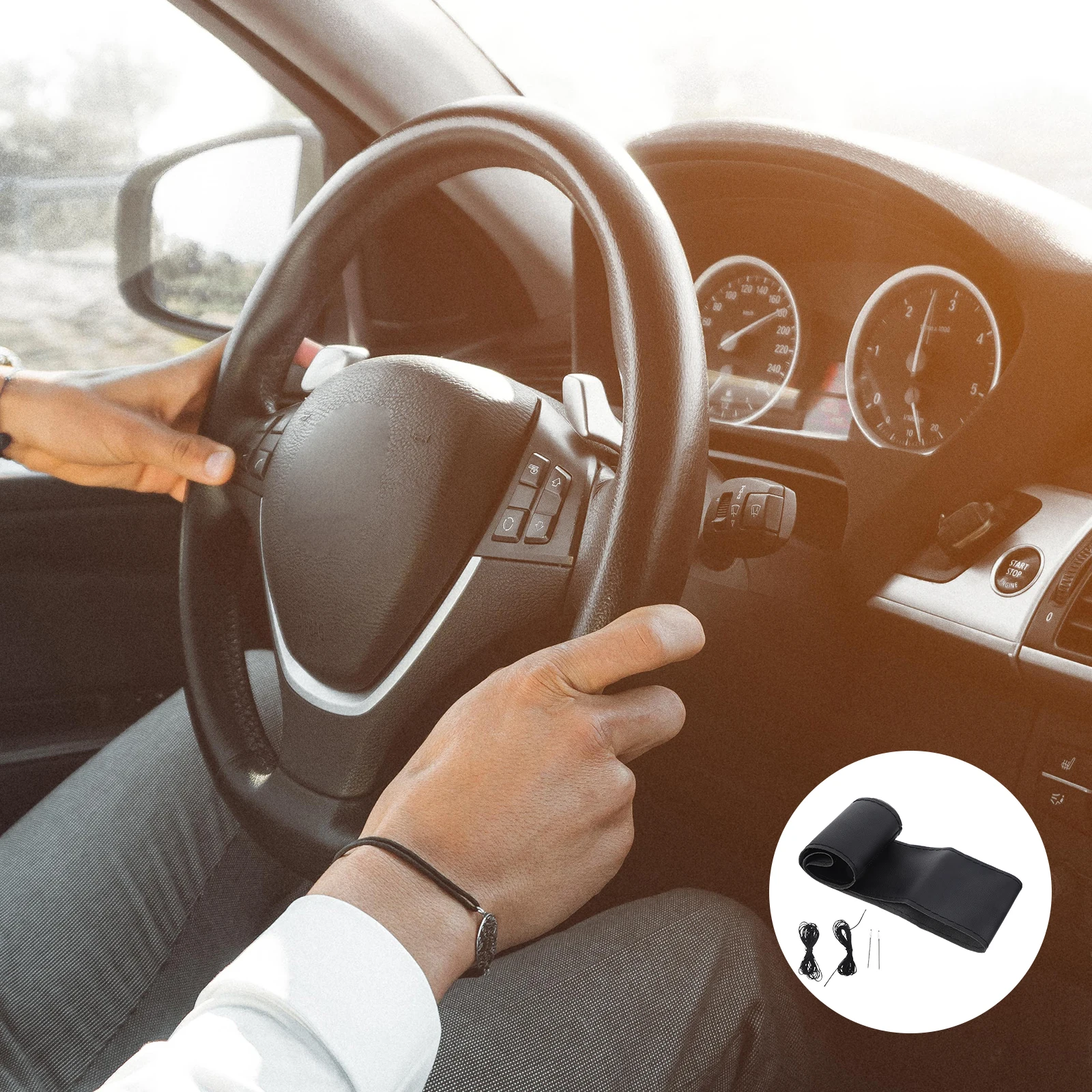 

Universal Steering Wheel Cover Soft Car Wheel Cover For Women Men Durable Fashion Accessory Dust Scratch Protection Easy