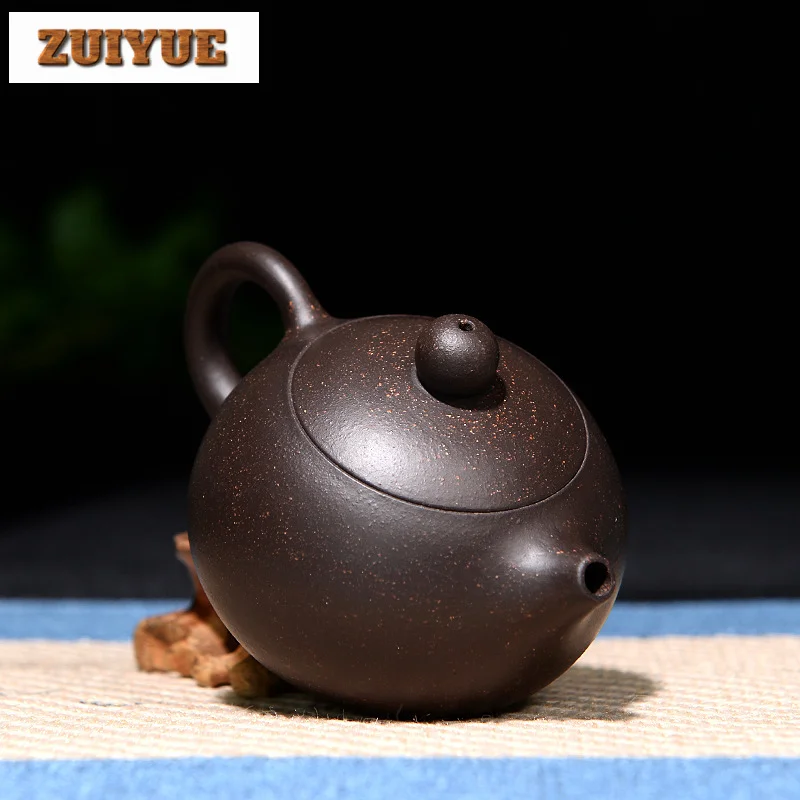 90ML High-end Yixing Purple Clay Teapots Handmade Pot Raw Ore  Black Gold Mud Kettle Chinese Zisha Tea Set for Tea Accessories
