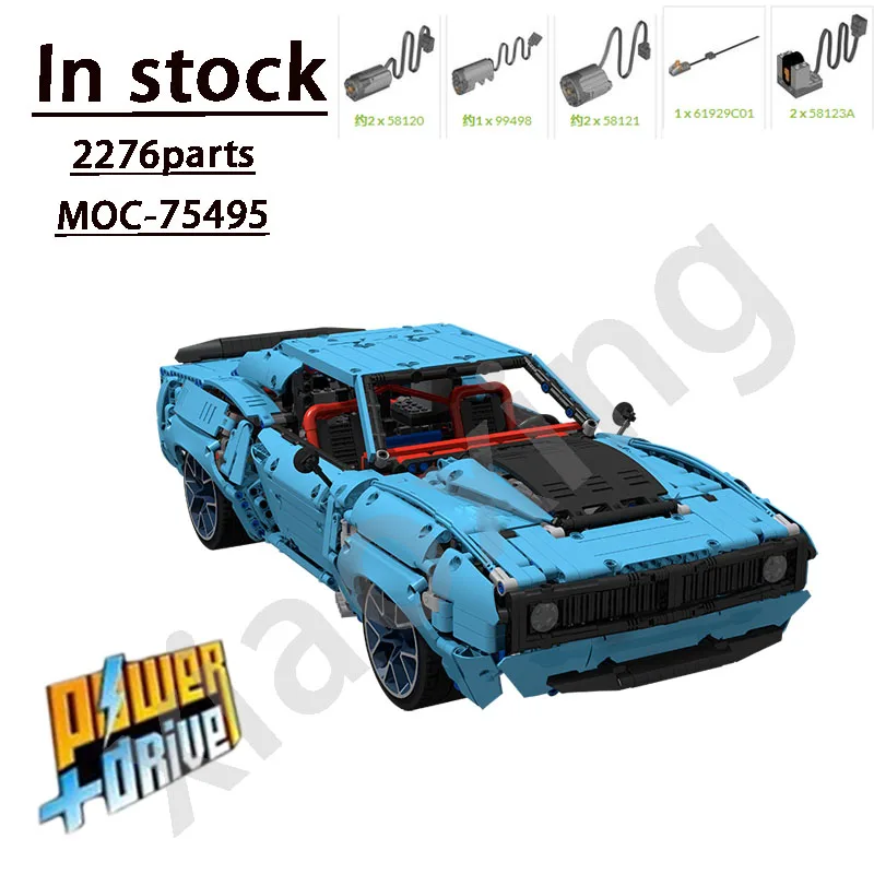 MOC-75495 جديد Supercar SS'68 سيارة رياضية اللبنات نموذج • 2766 أجزاء تعليمية للأطفال أطفال مخصصة لعبة عيد ميلاد هدية #2