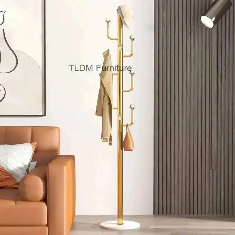 

Clothes Floor Home Door Simple Rack Entrance Coat Racks For Bedroom Light Luxury Living Room Corner Hanger Bag Storage Shelf GM