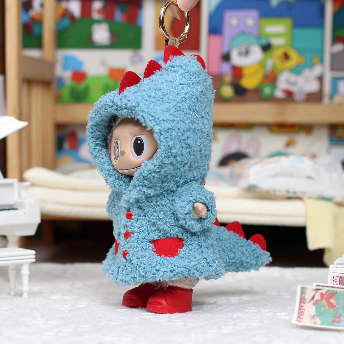 

Cute Dinosaur Clothing for Labubu V1/VV3 The Monsters Pin 15-17CM Doll Clothes Kid Toy Gift Doll Clothes Outfit Accessories