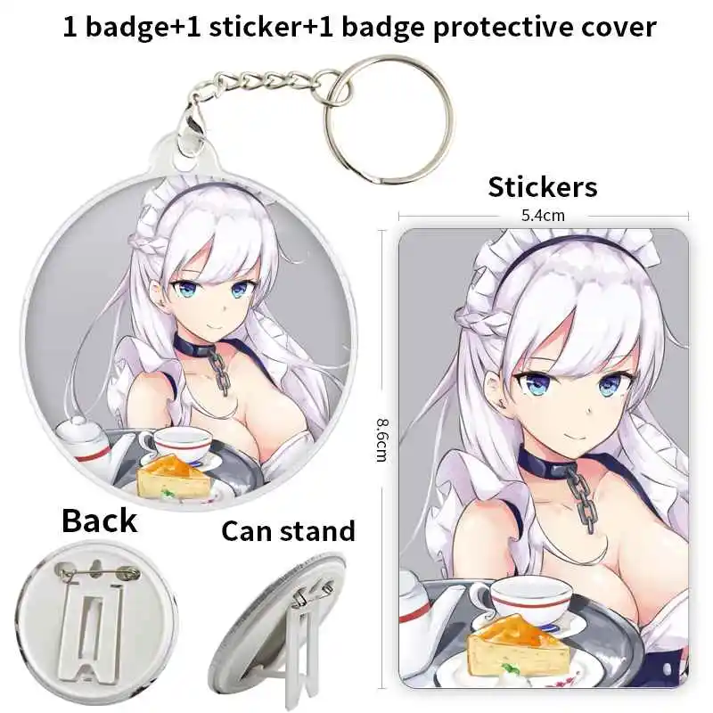 Blfst AzurLane Game Anime Character Badge Brooch anchor Peripherals Pin TinplateCute Clothes Lover Customize Hat Peripheral