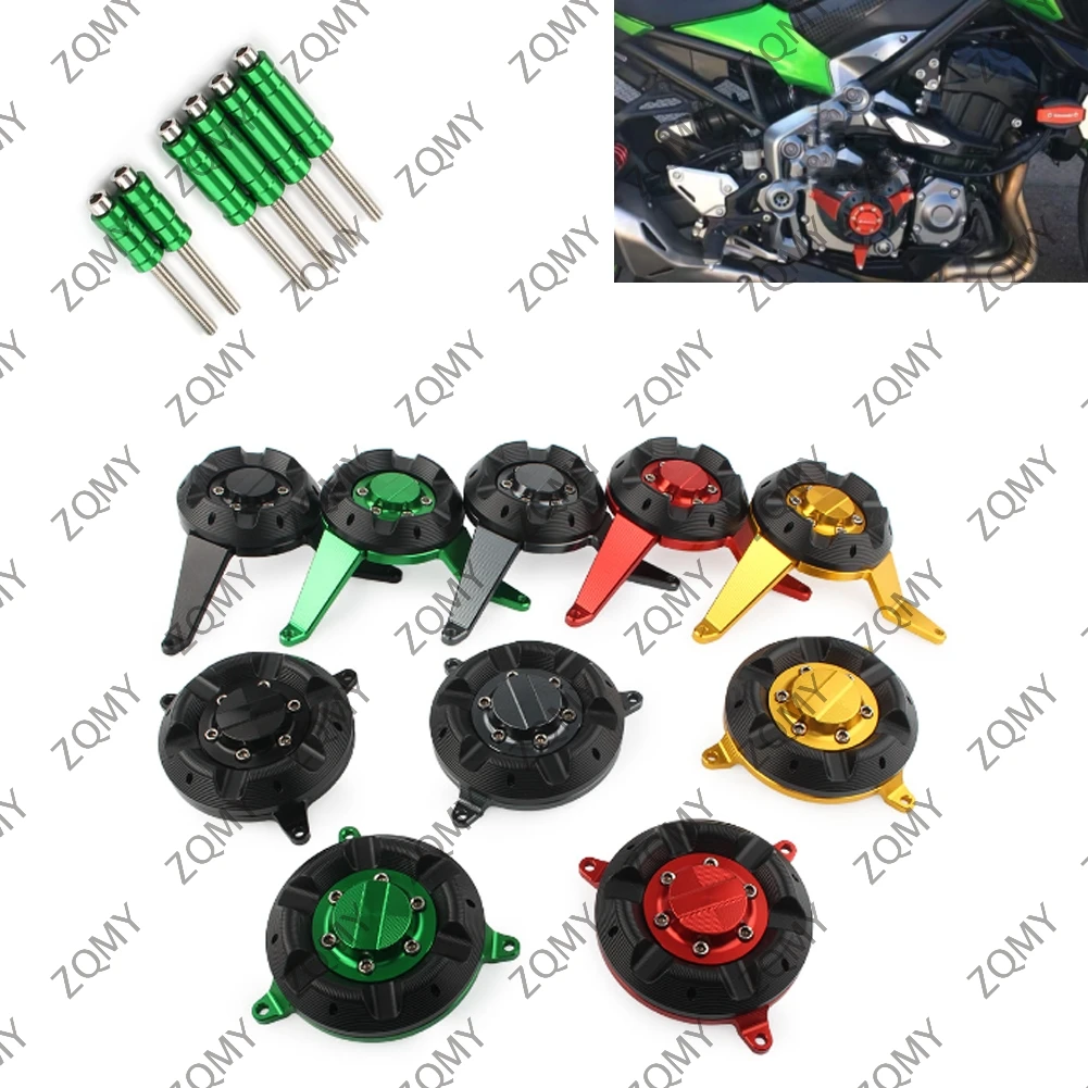 Motorcycle CNC Engine Stator Cover Protector Generator Guard Left & Right For Kawasaki Z900 2017 2018 2019