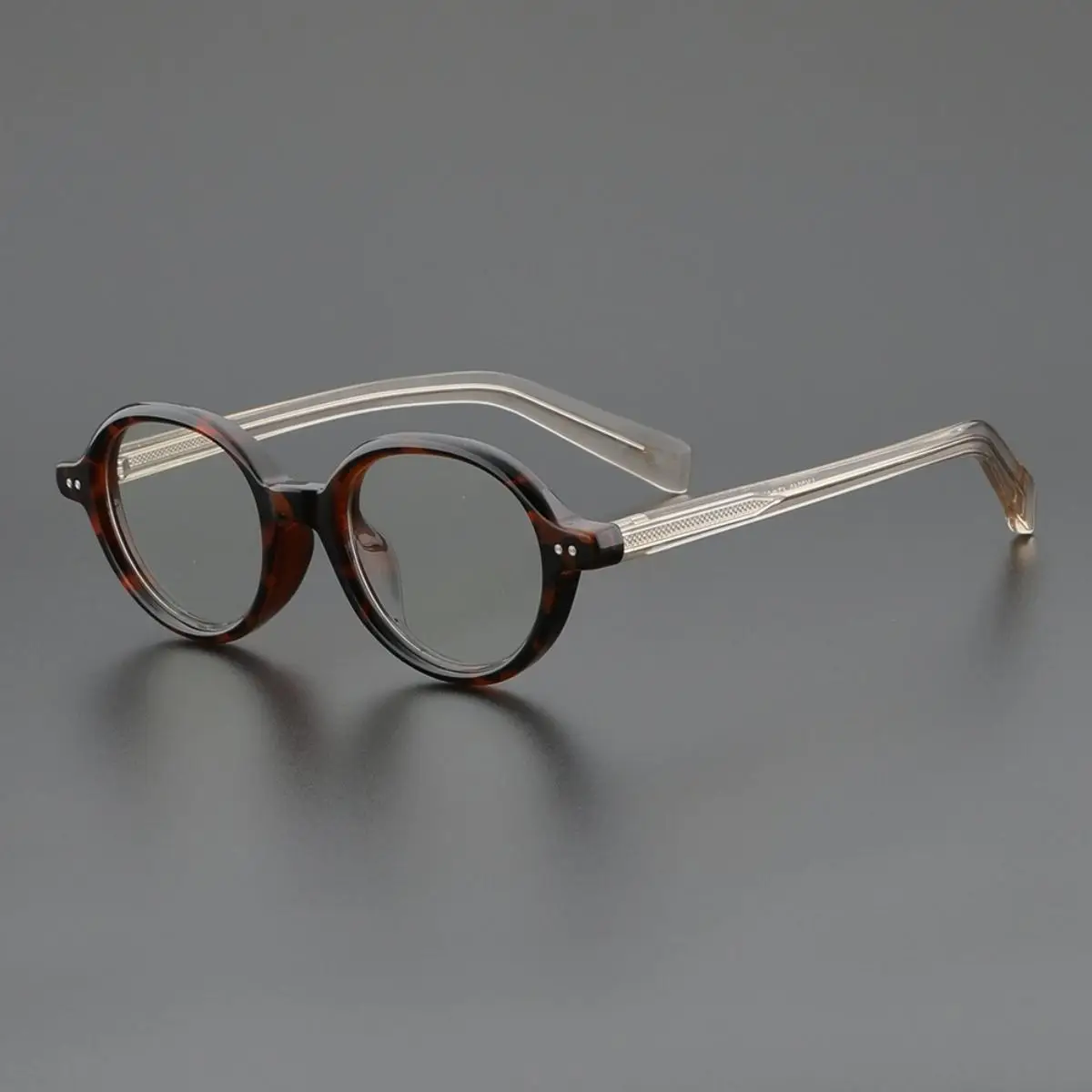 Oval Glasses for Women Retro Acetate Vintage Glasses Frame Optical Round Men Female Brown Green Clear Lens Unisex