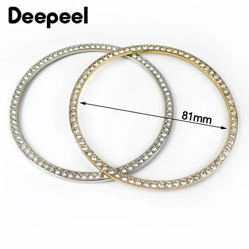 2Pcs Deepeel 8cm Fashion Metal O Ring Bag Handle Women Handbag Wrist Loop Purse Frame DIY Decoration Craft Hardware Accessories