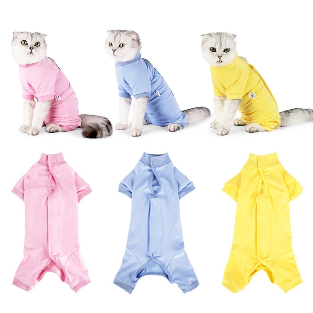 Cotton Cat Weaning Suit Anti-licking Recovery Clothes After Surgery Puppy Kitten Jumpsuit Cat Rehabilitation Clothing Pet Vest