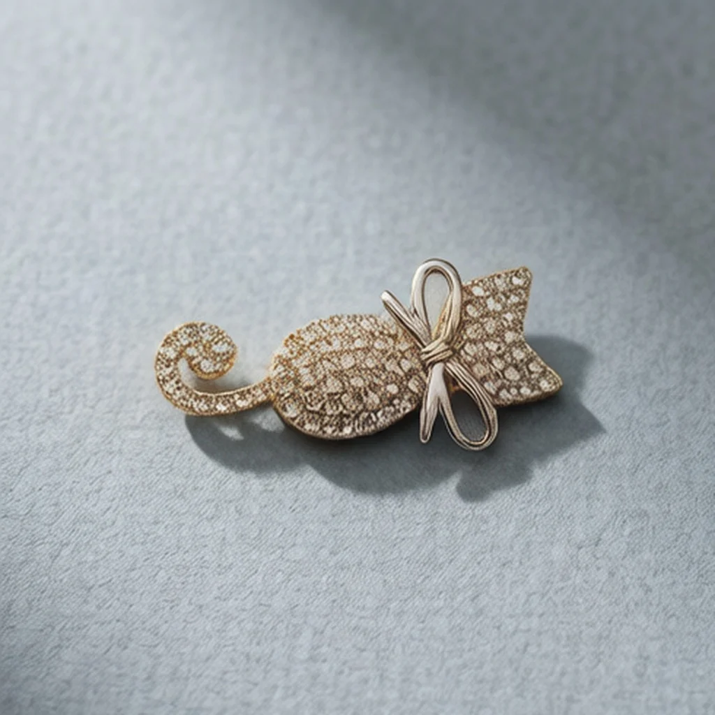 New and Unique Silk Clip Bow Tie Accessory, Metal Buckle Themed Brooch, European Retro Style, Personalized Corsage, Best Matching for Couples, Bag Accessory, Metal Lapel Pin, Shoe Decoration, Scarf Clip, Simple Design Brooch, Shoe Badge, Commuter DIY Hidden Clasp