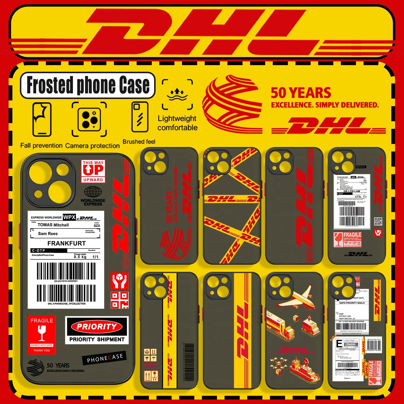 

Express DHL Phone Case For iPhone 15 14 13 12 11 Mini Pro Max X XR XSMax 7 8 Plus Matte Transparent Back Cover