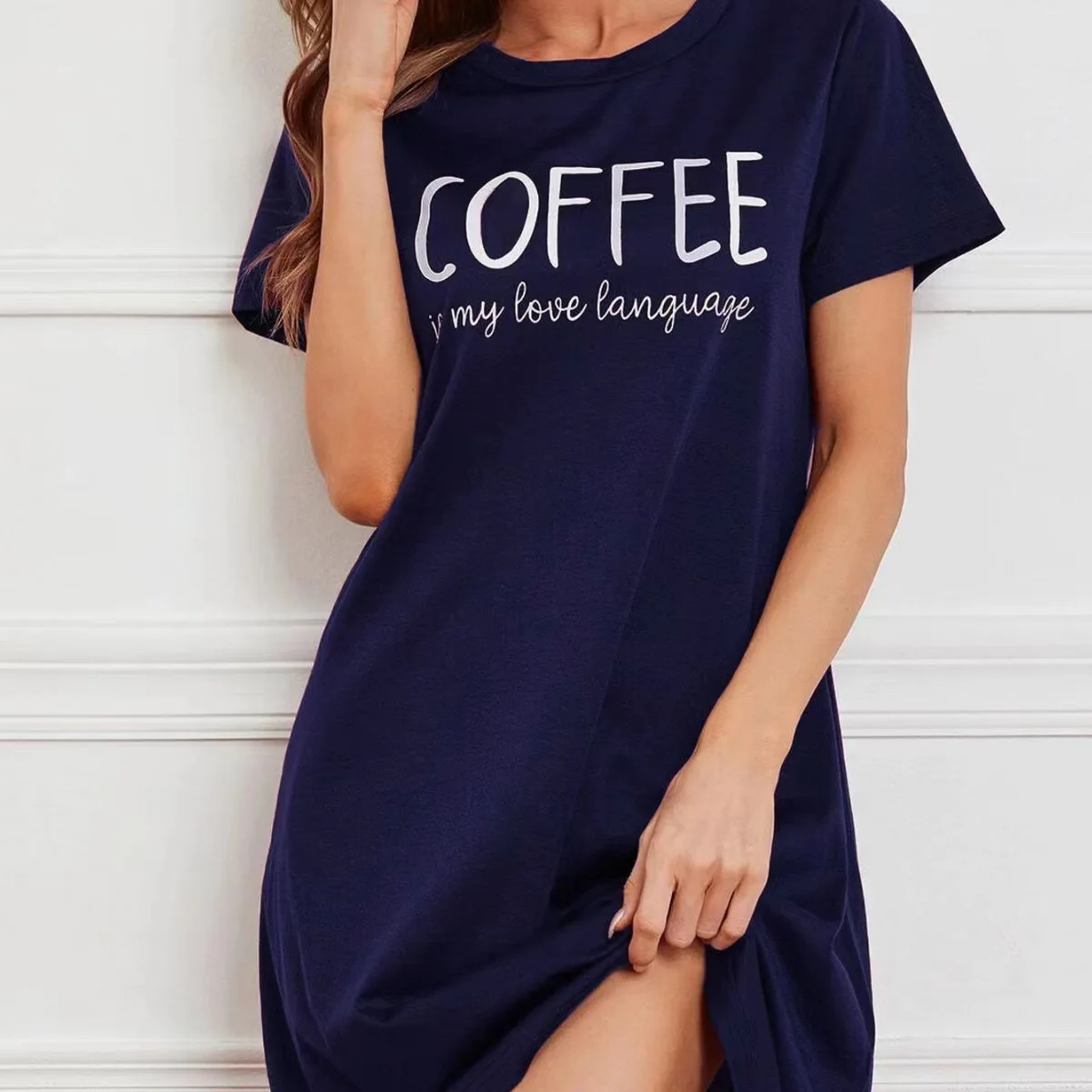 Milk Silk Nightgown Women Nightdress Short Sleeve Cartoon Nightgowns Sweet Casual Sleepwear Pijamas Sleepdress