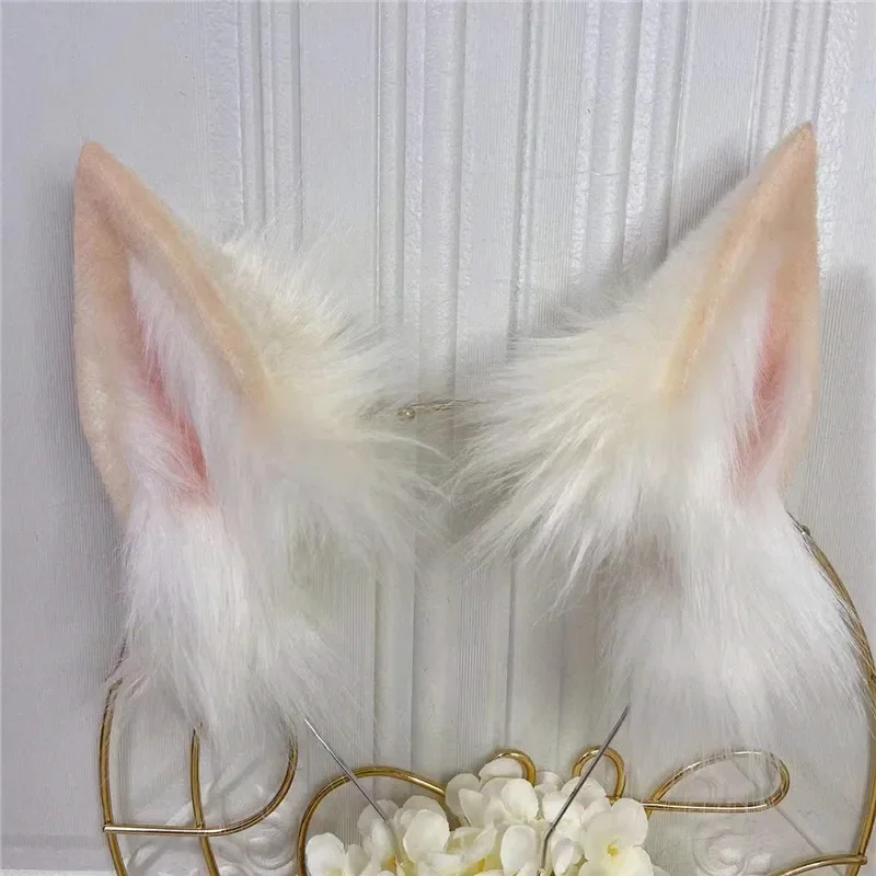 Custom Handmade Neko Cat Fox Ears Hairhoop Earrings Tail Animal Beast Style Headwear For Girl Women Cosplay Costume Accessories