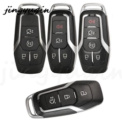 jingyuqin Smart Remote Key Case 3/4/5 Button For Ford Mustang Edge Explorer Fusion Mondeo Kuka Car Key Shell Uncut Blade