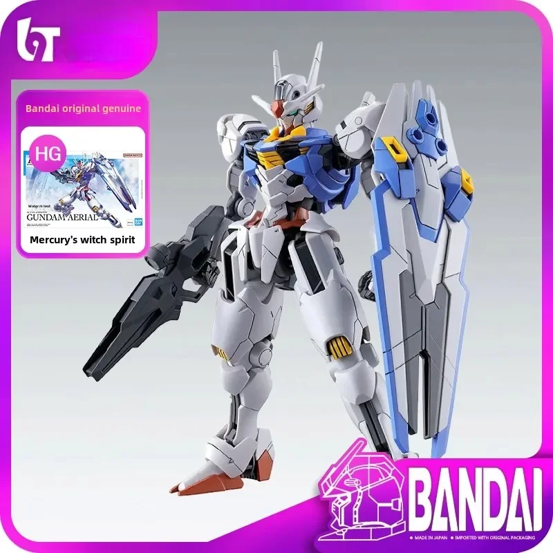 

Bandai Original Model Kit GUNDAM HG XVX-016 Aerial 1/144 Anime Action Figure Assembly Model Toy Collectible Model Gift for Boy